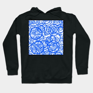 Blue watercolor blobs Hoodie